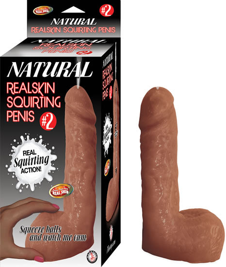 "#2 Natural Realskin Squriting Penis - Brown NW2842"