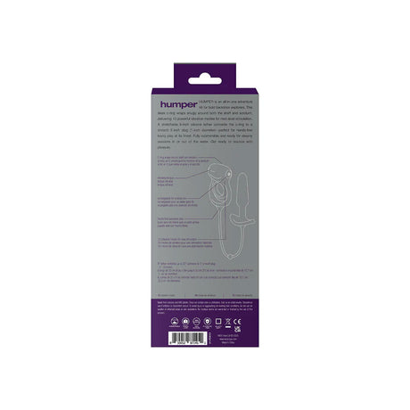 Humper Rechargeable Dual C-Ring With Anal Plug - Purple