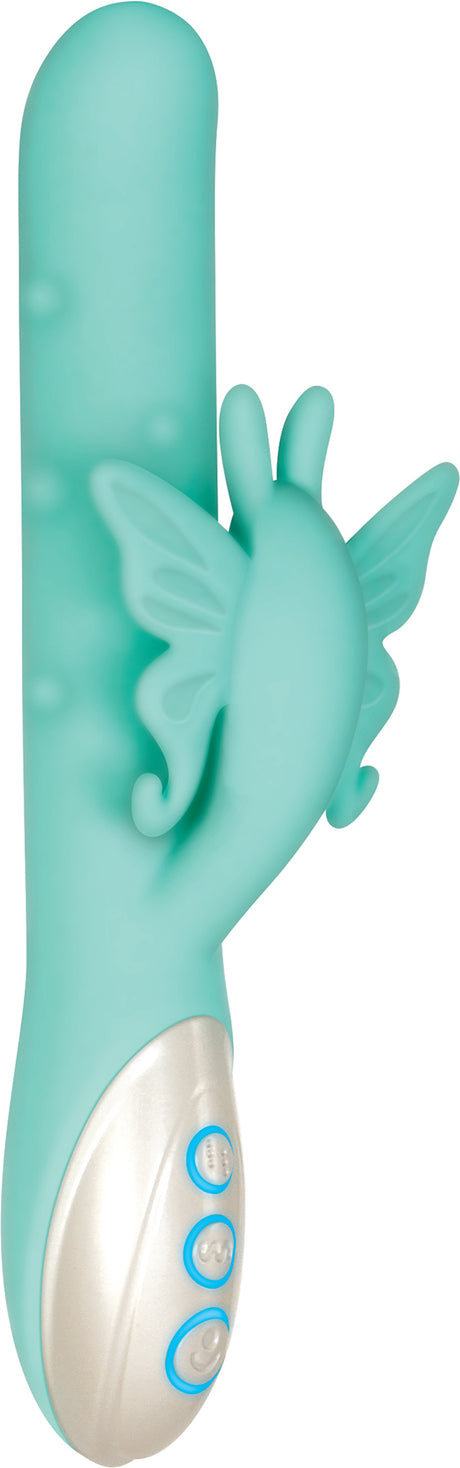 Evolved Novelties Grand Beaded Butterfly Rabbit Vibrator — Dual Motor, 9.25" - EN-RS-1578-2