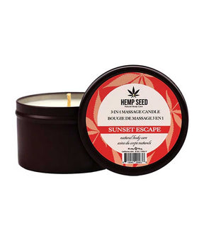 Earthly Body Hemp Seed 3-in-1 Massage Candle — Sunset Escape, 6 oz - EB-HSCS023C