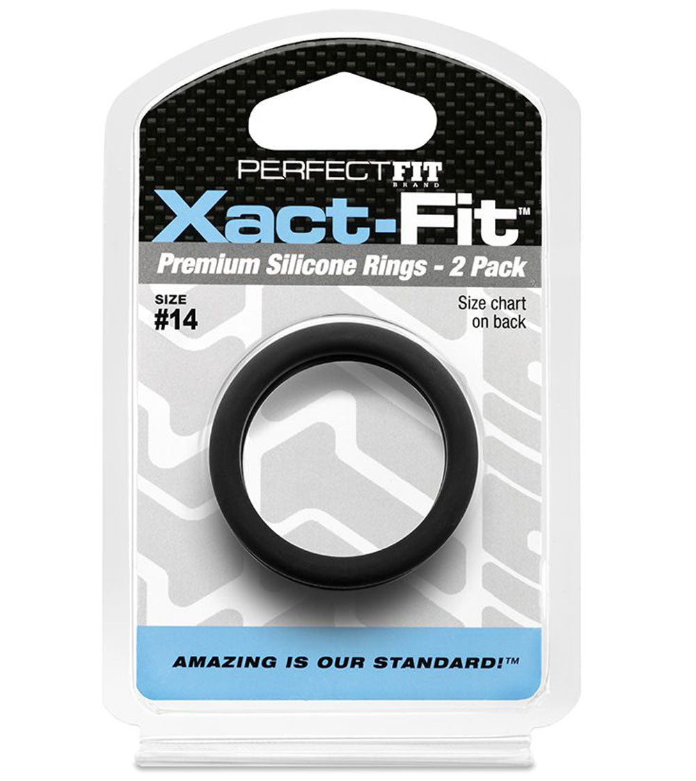 Perfect Fit Xact-Fit Cock Ring 2-Pack — Size #14 - PF-CR77B