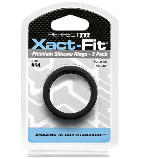 Perfect Fit Xact-Fit Cock Ring 2-Pack — Size #14 - PF-CR77B