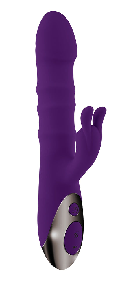 Playboy Pleasure Hop To It Rabbit Vibrator — Dark Purple - PB-RS-2345-2