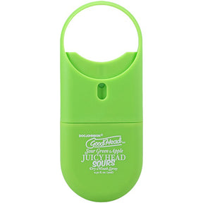 Doc Johnson GoodHead JuicyHead Dry Mouth Spray — Sour Green Apple 0.30 oz - DJ1363-54-CD
