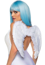 Leg Avenue Marabou Trimmed Feather Wings — White - LA-2775WHT
