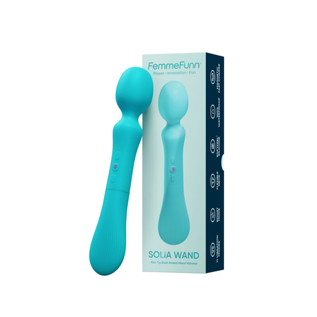 Femme Funn Solia Wand Vibrator — Turquoise, 9.7 in - FF-1056-04