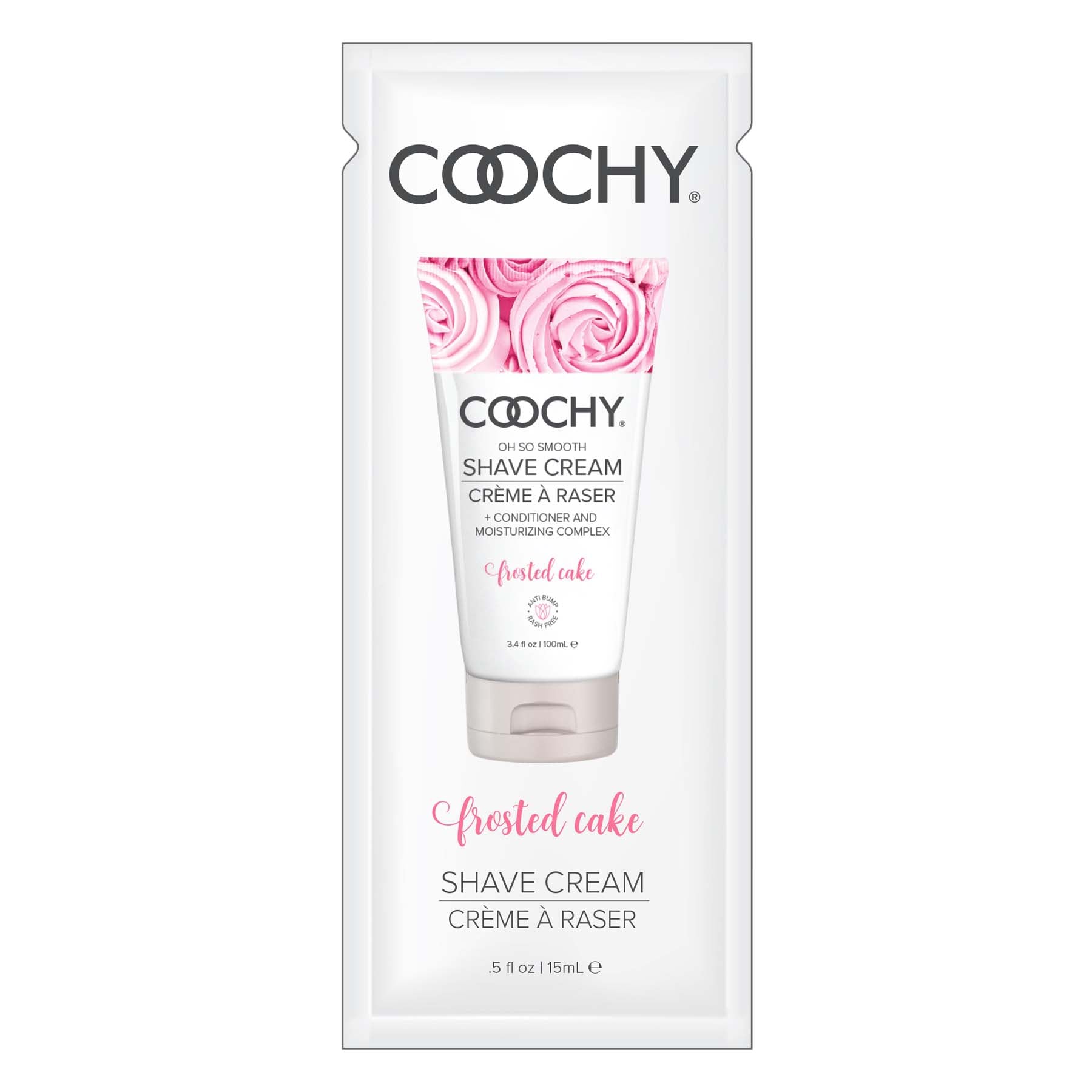 Coochy Shave Cream - Frosted Cake - 15 ml Foils 24 Count Display by Classic Brands