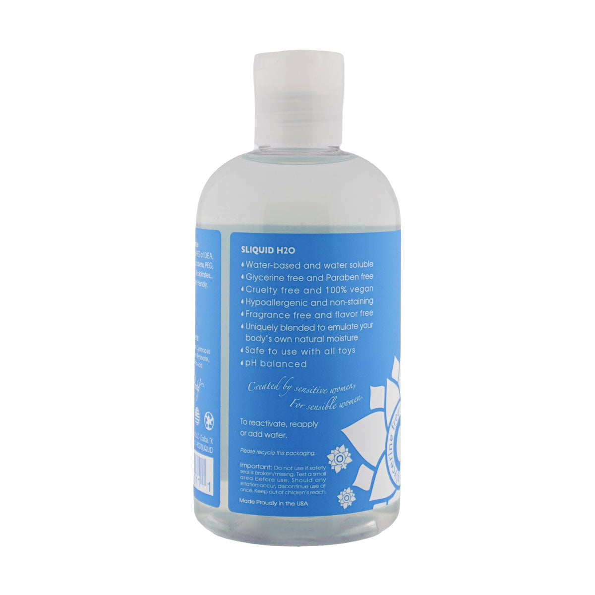 Sliquid Naturals H2O Water-Based Lubricant — 8.5 fl oz - SLIQ011