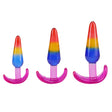 Doc Johnson Crystal Jellies Anal Trainer Set — 3-Piece Rainbow - DJ0289-25-CD