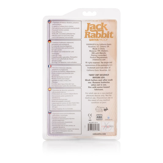 CalExotics Platinum Jack Rabbit Vibrator — Gold - SE0611203