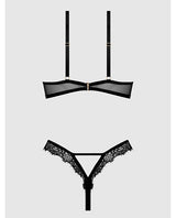 Nadia Lace & Mesh Cutout Teddy - Black MD by House of Desire