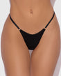 Krystal Rhinestone Net Back G-String - Black S/M by House of Desire