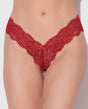 Lana Sheer Lace V-Thong - Red LG by House of Desire