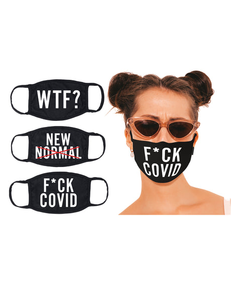 Hott Products Mask-erade Reusable Masks — Pack of 3, Novelty Sayings