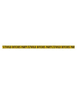 Hott Products Wild Bitches Caution Party Tape — 100 ft, Yellow & Black