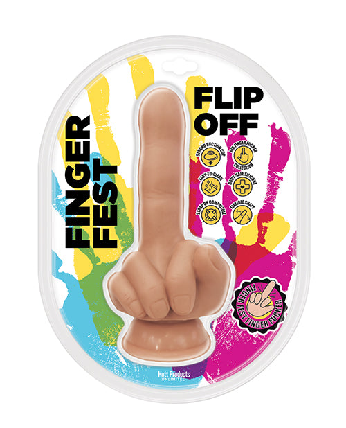 Finger Fest Flip Off Dildo - Flesh by Finger Fest