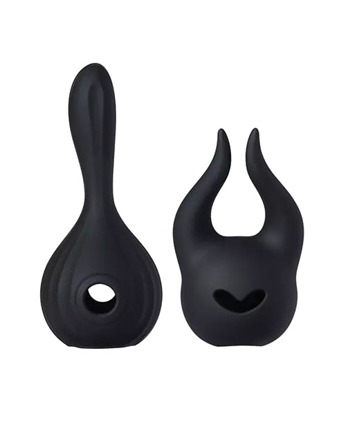 Horns Pomi Wand Attachments Bundle - Black by Honey Play Box