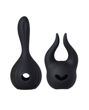 Horns Pomi Wand Attachments Bundle - Black by Honey Play Box