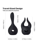 Horns Pomi Wand Attachments Bundle - Black by Honey Play Box