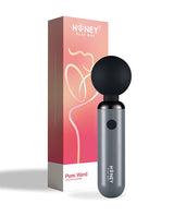 Pomi Wand Clit Tease Vibrating Wand - Grey by Honey Play Box