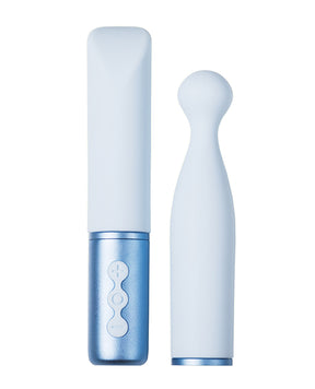 The Naughty Collection Interchangeable Heads Vibrator - Blu Bundle by Honey Play Box