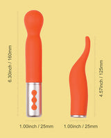 Honey Play Box Naughty Collection Interchangeable Heads Vibrator — Coral Bundle