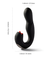 Joi Pro Rotating Head G-Spot Vibrator & Clit Licker w/Remote - Black by Honey Play Box