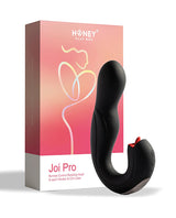 Joi Pro Rotating Head G-Spot Vibrator & Clit Licker w/Remote - Black by Honey Play Box