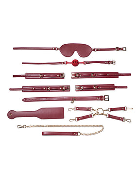 Kinky Play Box Red Passion 8 pc Set Bondage Kit - Red by Honey Play Box