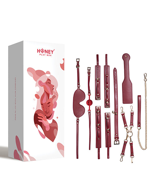 Honey Play Box 8-Piece Red Bondage Kit