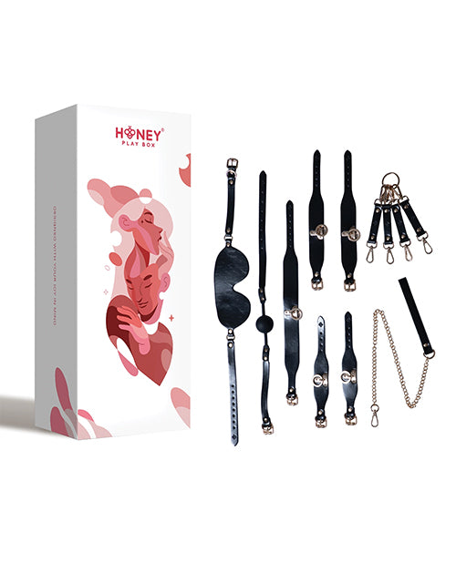 Honey Play Box 5-Piece Kinky Bondage Set — Black