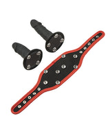 Honey Play Box Triple Thrill Strap-On Harness Kit — Black/Red, 3 Dildos
