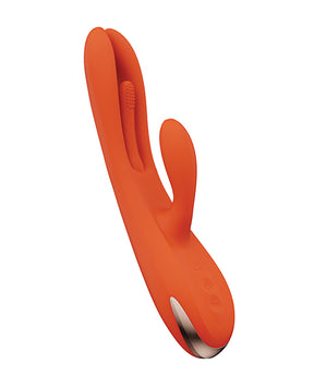 Terri App Controlled Kinky Finger Tapping Rabbit Vibrator - Orange by Honey Play Box