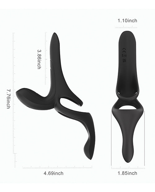 Pleasure Pivot App-Controlled Couples Vibrators - Black by Honey Play Box