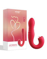 Joi Thrust 2 Thrusting G-Spot Vibrator & Clit Licker - Red by Honey Play Box