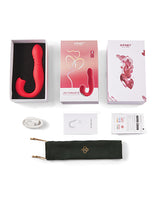 Joi Thrust 2 Thrusting G-Spot Vibrator & Clit Licker - Red by Honey Play Box