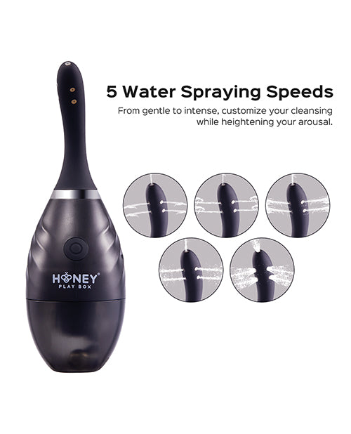 Honey Play Box Bulby Auto Spray Anal Douche — Black