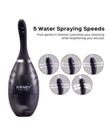 Honey Play Box Bulby Auto Spray Anal Douche — Black
