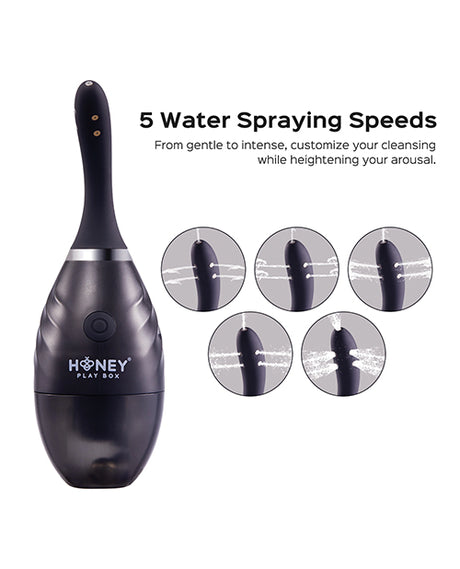 Honey Play Box Bulby Auto Spray Anal Douche — Black
