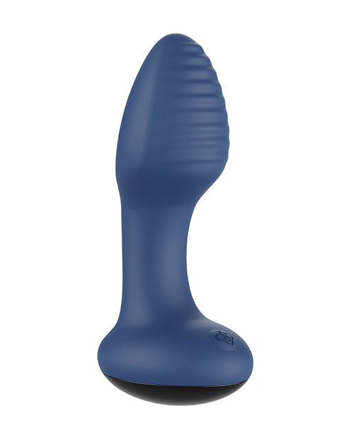 Honey Play Box Frenzy Rotating and Vibrating Butt Plug, Medium — Black