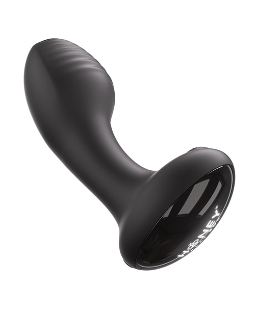 Honey Play Box Frenzy Rotating and Vibrating Butt Plug, Medium — Black