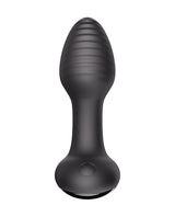 Honey Play Box Frenzy Rotating and Vibrating Butt Plug, Medium — Black