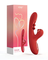 Tickler Wiggling G-Spot Vibrator & Tapping Clitoral Stimulator - Red by Honey Play Box