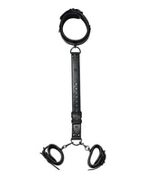 Kinky Play Box Locking Harness Collar to Wrist Restraints - Black by Honey Play Box