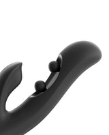 GEM Twin Balls Rabbit Vibrator - Black by Honey Play Box
