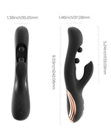 GEM Twin Balls Rabbit Vibrator - Black by Honey Play Box