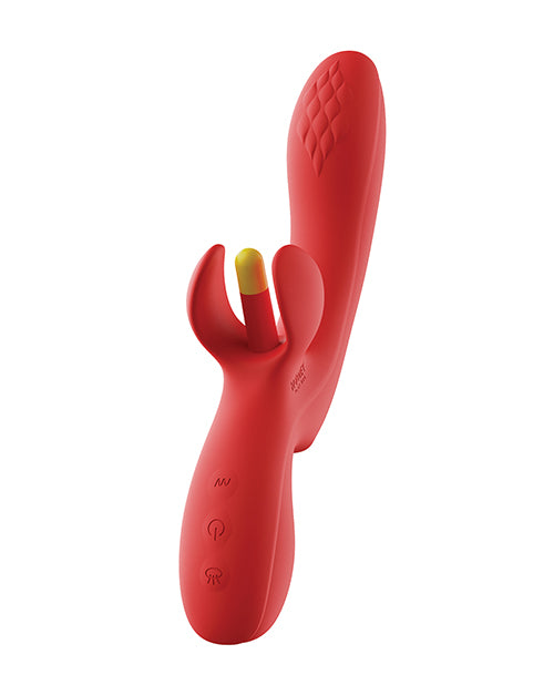 FORTEXA Kinky Finger Flapping Clit & G-Spot Vibrator with App Control Red by Honey Play Box