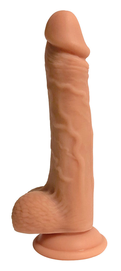 Curve Toys Easy Riders 9-Inch Dual-Density Silicone Dildo with Balls — Light - CN-18-0925-10