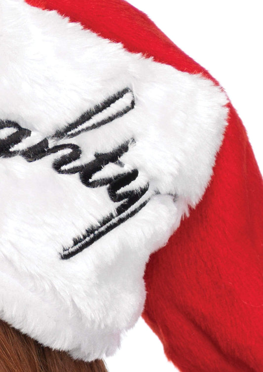 Leg Avenue Naughty or Nice Reversible Plush Santa Hat - LA-A1937RDWT