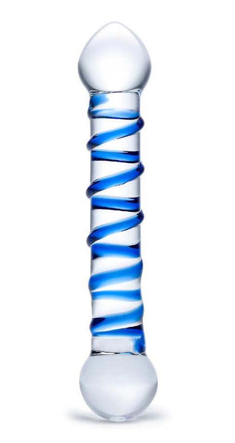 Electric Novelties 6.5 Inch Spiral Glass Dildo — Handblown Borosilicate - GLAS-150